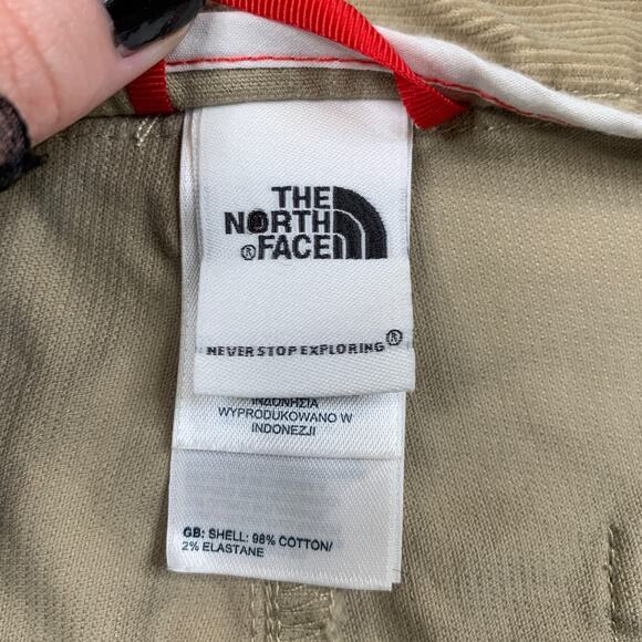 The North Face Pants Women S Small Khaki Convertible Capri Stretch Outdoor - Picture 6 of 12